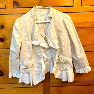Anthropologie Linen blazer size 6